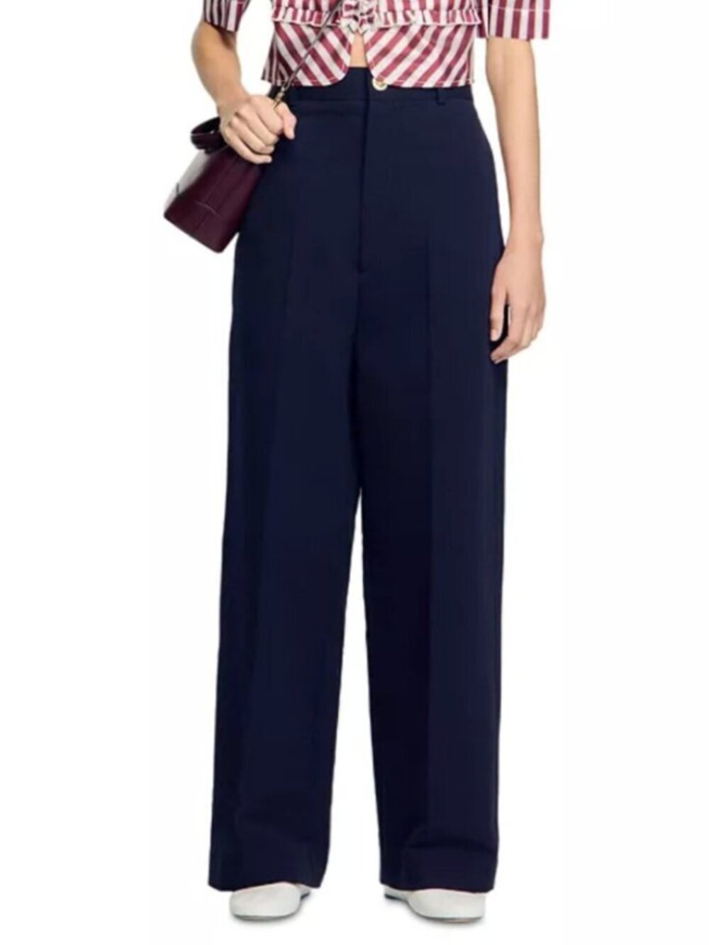 NWT Sandro Aubagne Suit Trousers in Navy Size FR 32 / US 0